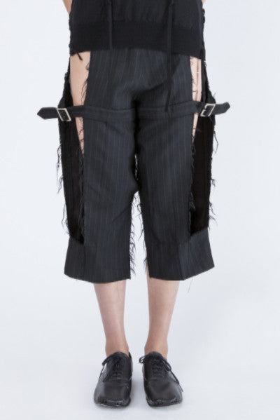 COMME des GARÇONS <br> Pinstripe Dissected Shorts