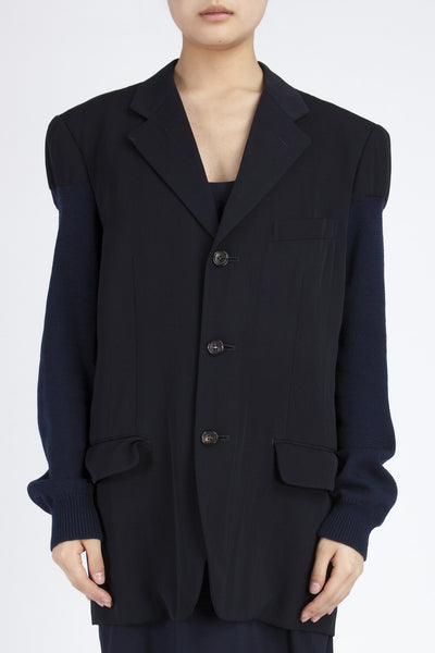 COMME des GARÇONS <br> Knit Sleeve Blazer