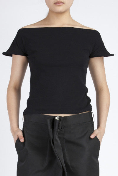 Yohji Yamamoto <br> Rim Sleeve Top