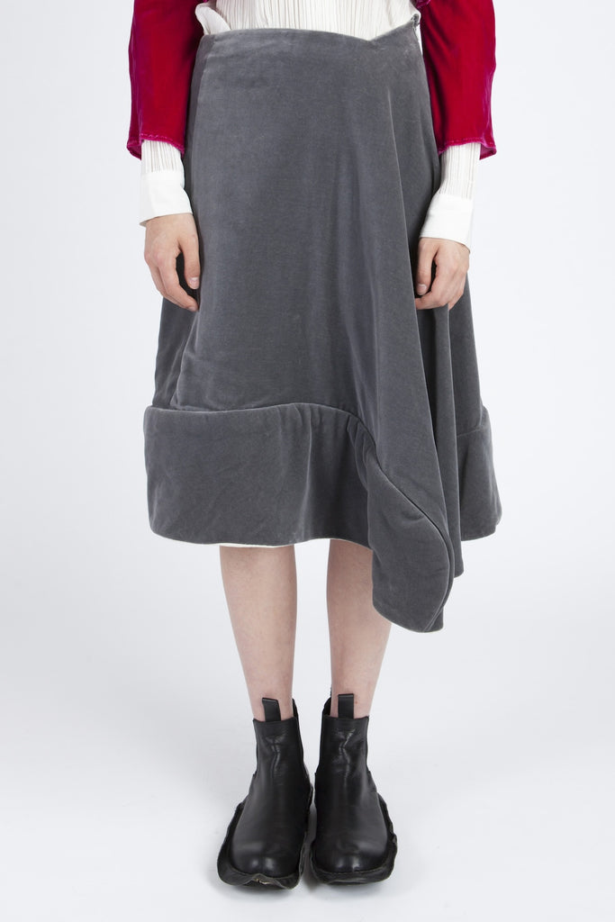 COMME des GARÇONS <br> Velvet Padded Hem Skirt