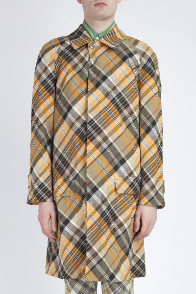 COMME des GARÇONS <br> Plaid Trench Coat