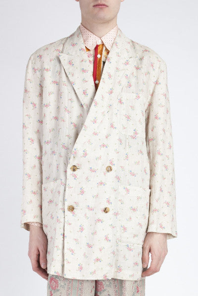 COMME des GARÇONS <br> Long Floral Blazer