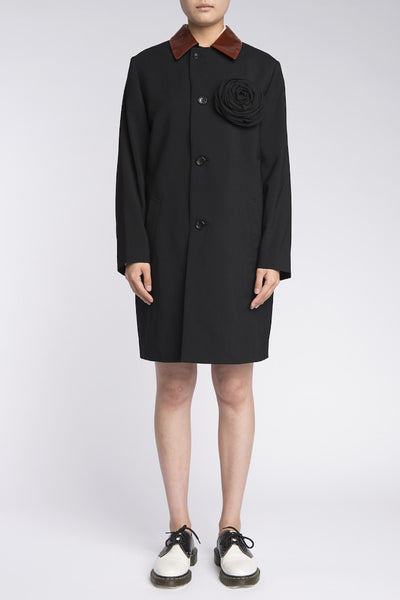 COMME des GARÇONS <br> Coat With PVC Collar