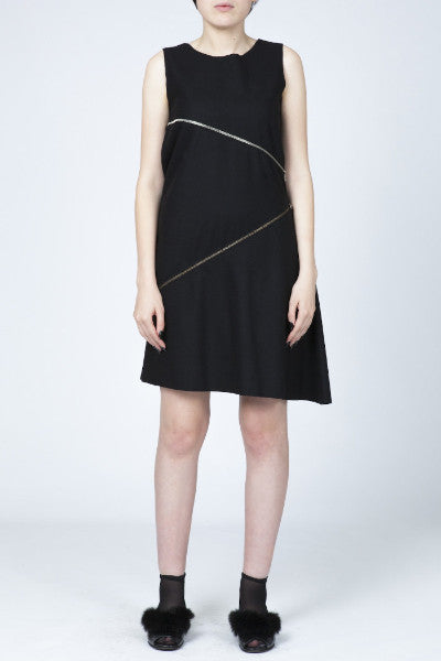 Walter Van Beirendonck <br> Asymmetrical zip dress