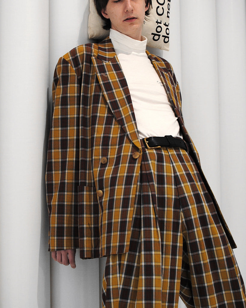 YOHJI YAMAMOTO Pour Homme oversized plaid suit